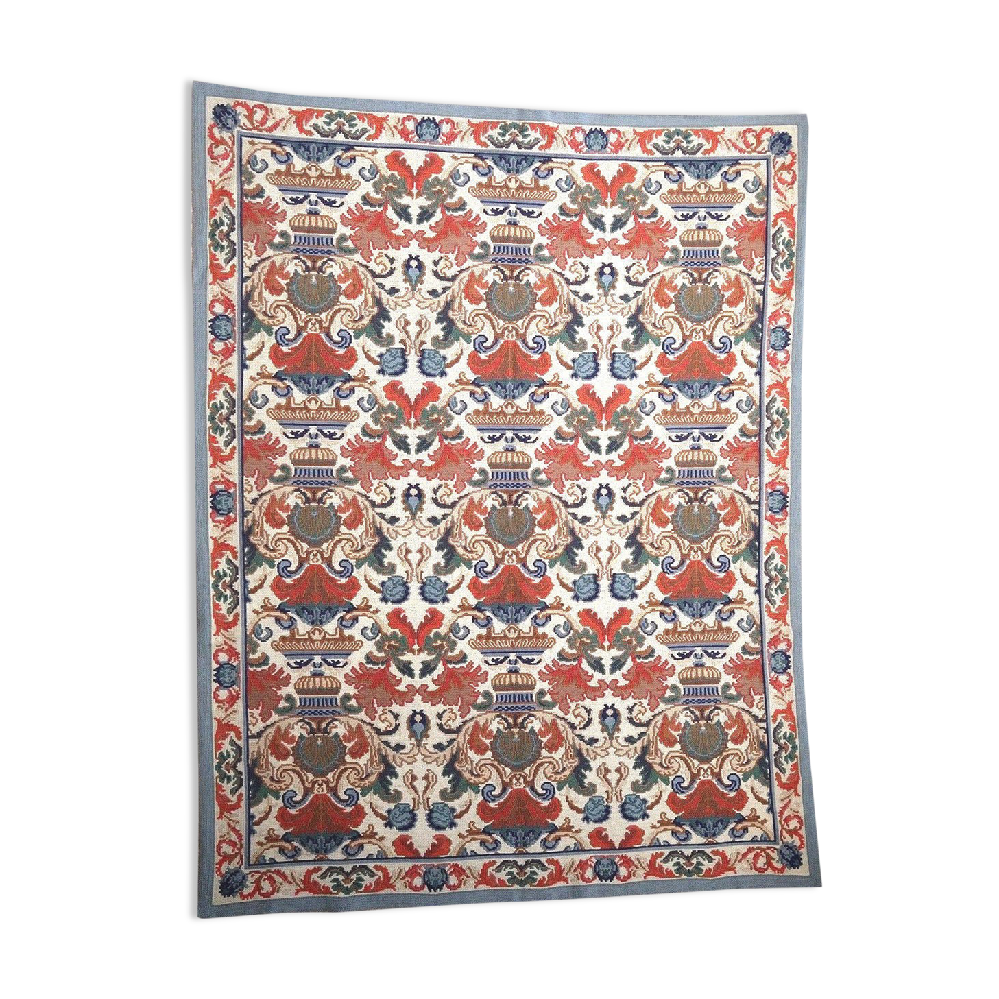 Tapis portugais Arraiolos 1950 - 237 X 183 cm