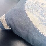 Linen and jouy cushion