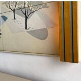 Sideboard and Matching Decorative Art Piece from the Cruise Liner "SS Rotterdam"