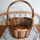 Oval rattan basket