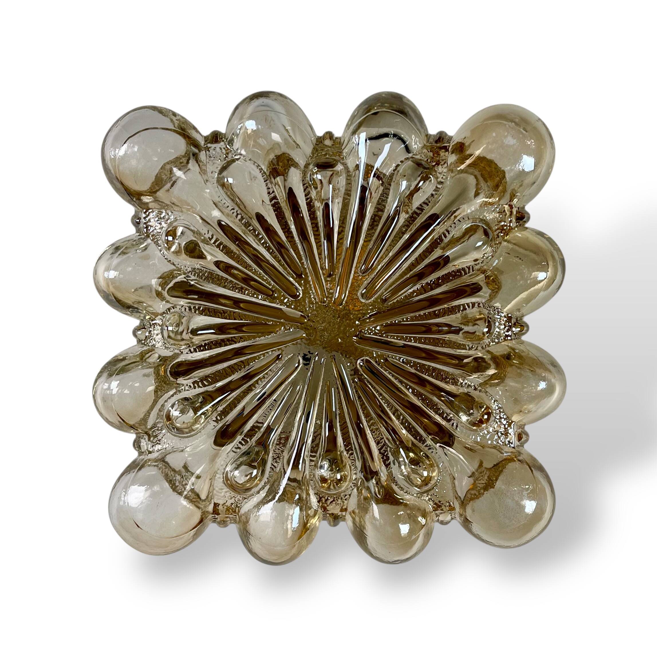 Lampe en verre bulle, Helena Tynell pour Glashutte Limburg