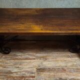 Large farmhouse table / solid wood dining table / 200cm