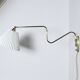 Danish Brass Swing Arm Wall Lamp, 1950s