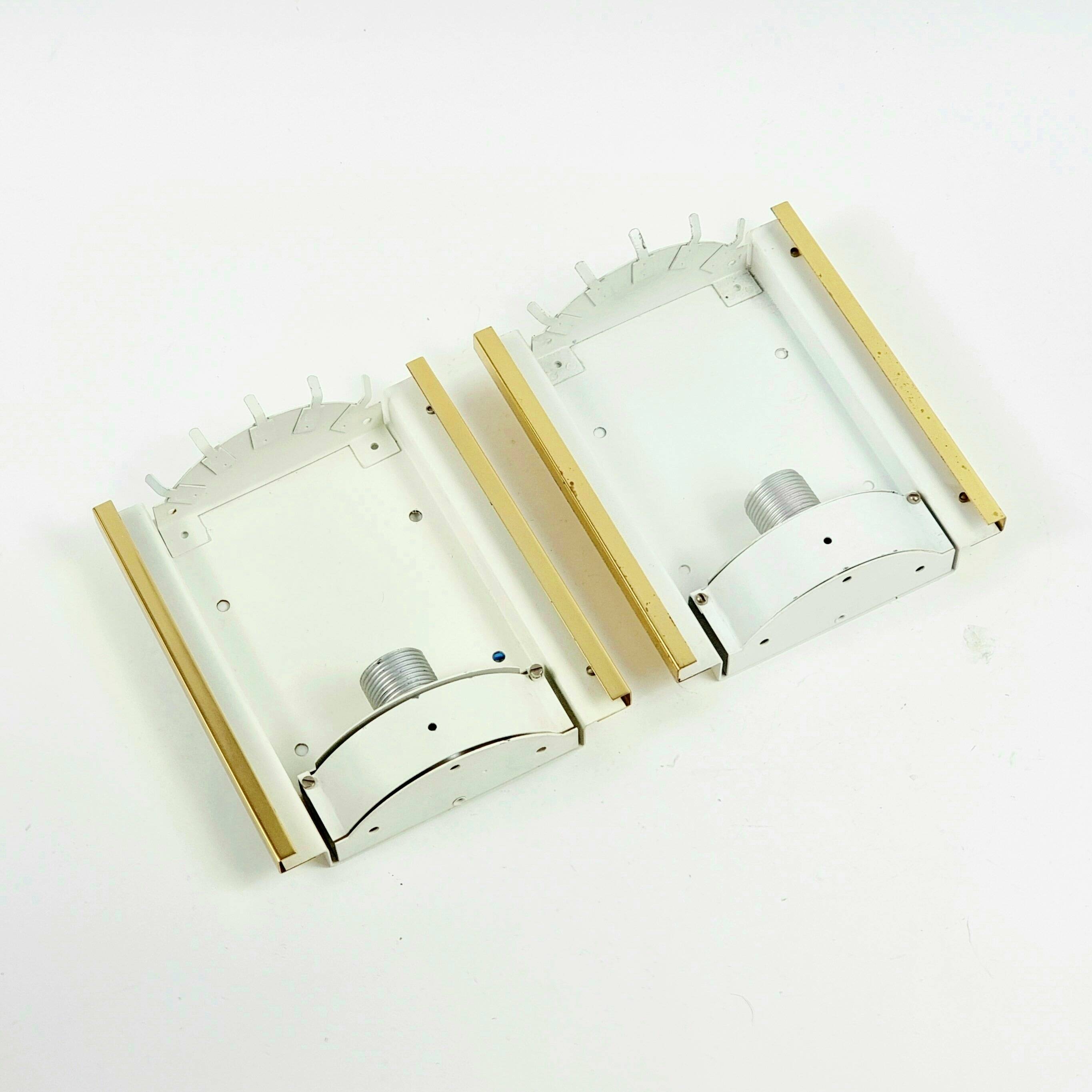 Pair Of Mid Century Modern Ice Glass Wall Lights From Doria, Germany, 1960s