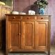 Grand Parisian buffet with 3 doors – solid oak – An elegant and sturdy rarity