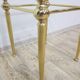 Side table, gold-tone brass, clear glass, France, 1960s.