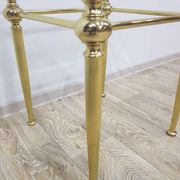 Side table, gold-tone brass, clear glass, France, 1960s.