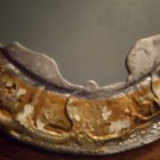 Lead and glass hand mirror