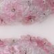 Set of 4 Murano Wall Light Pink Flower by Seguso, 1970