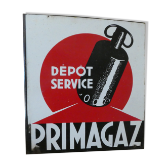 Primagaz double-sided enamel sheet