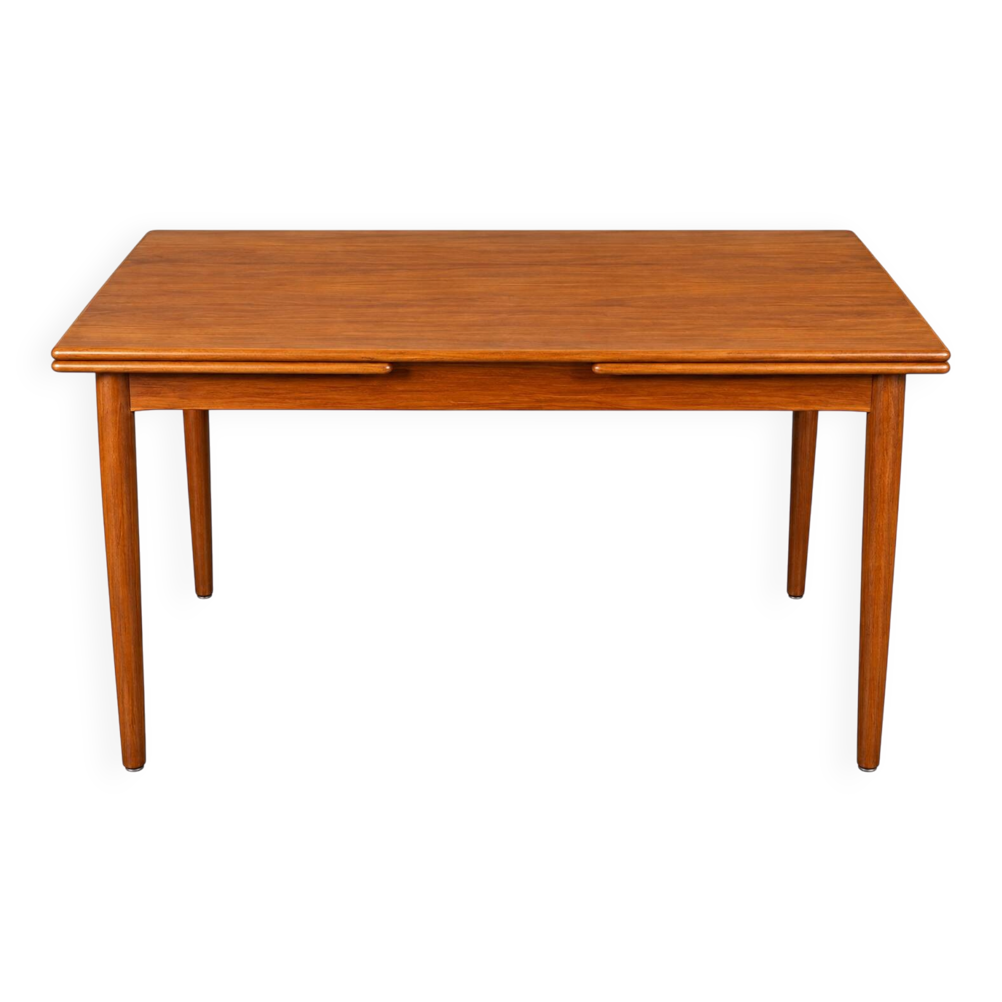 1960s 1970s Teak Extendable Dining Table Made in Denmark Danish Design