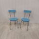 Paire de chaises formica bleu