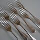6 fourchettes de table métal argenté P de Ruolz silver plated forks 21 cm