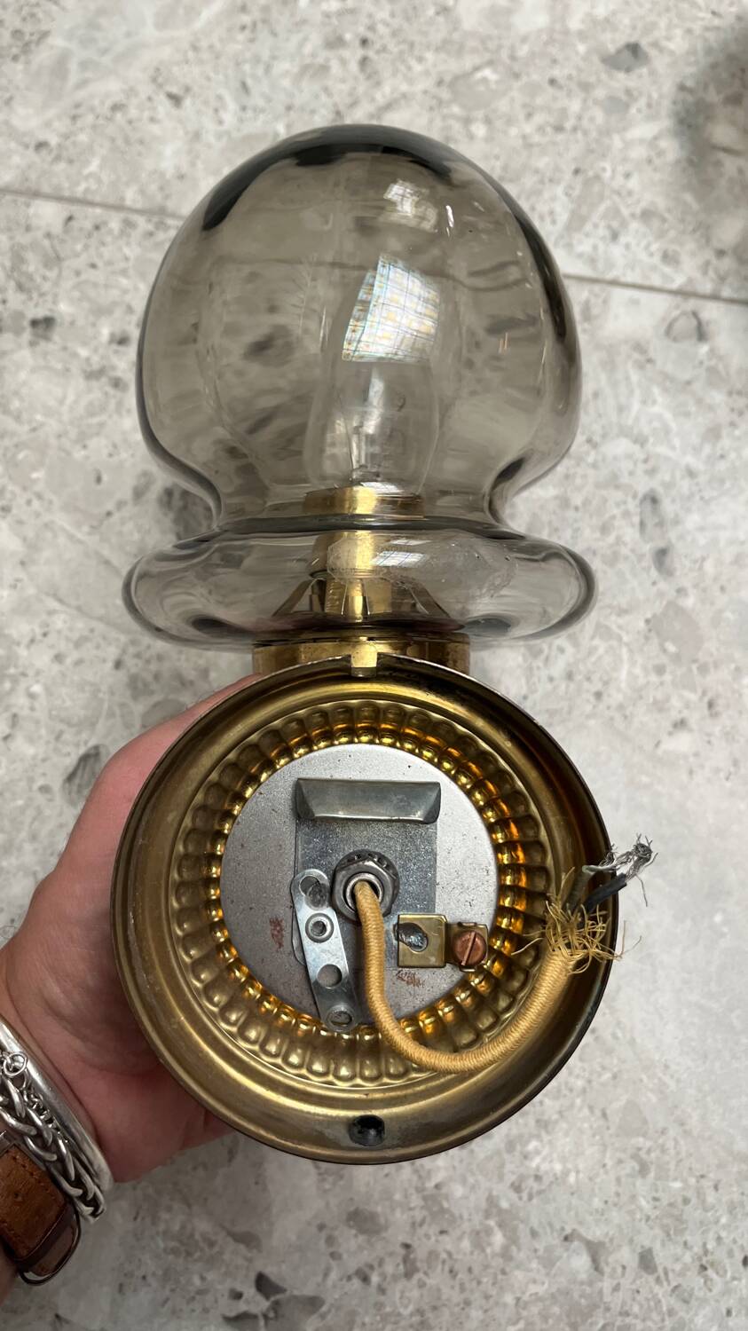 Pair of brass wall lights