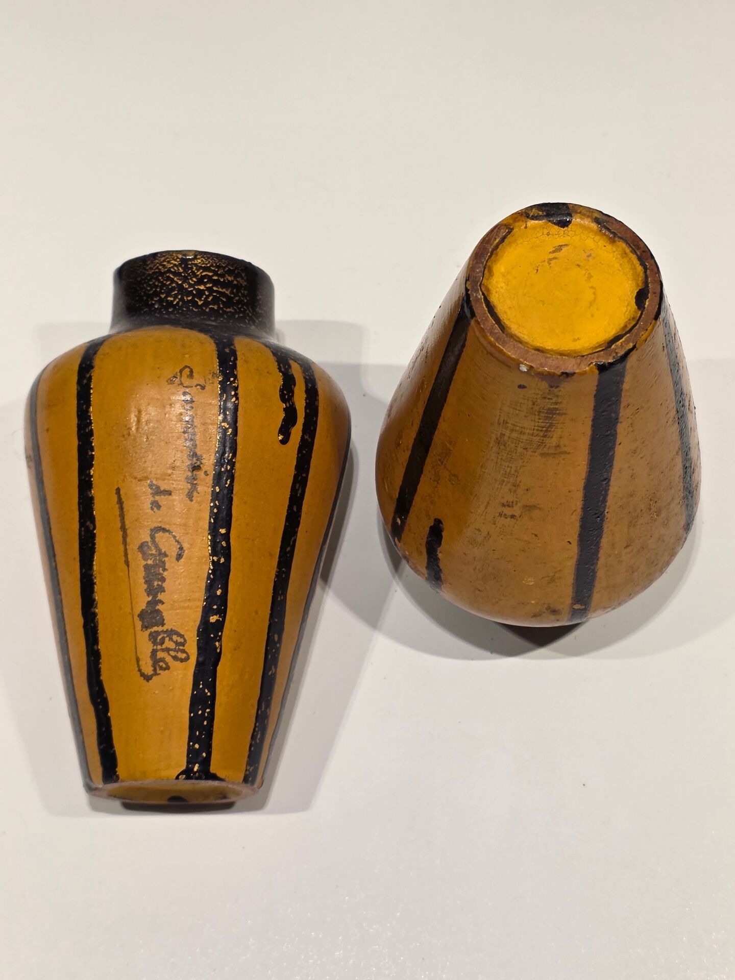 Pair of small ceramic vases early 20th century "Grenoble"