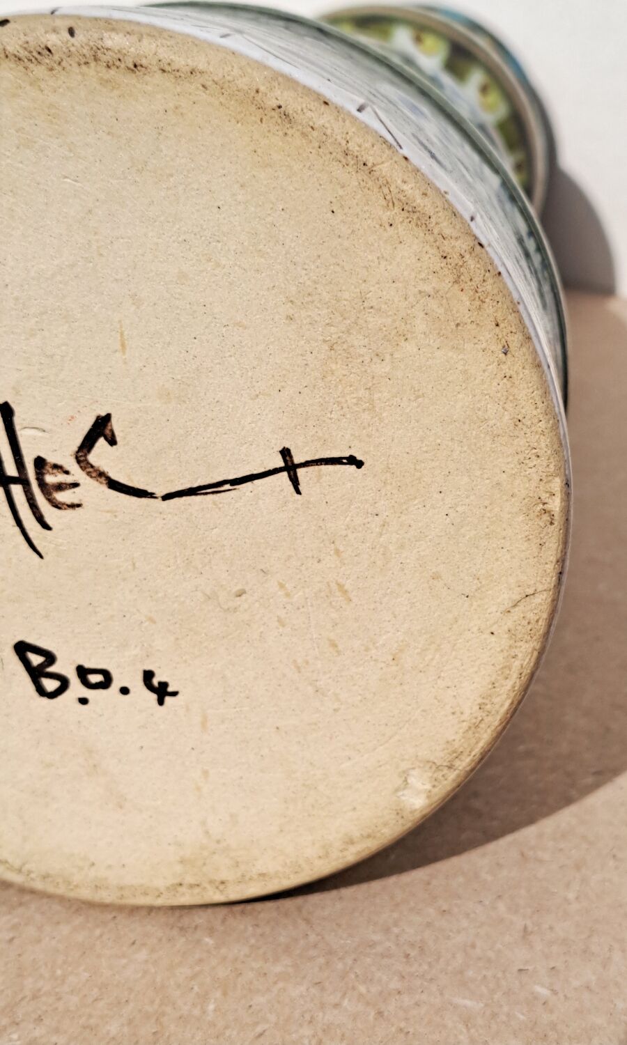 Keraluc sandstone candle holder 70s signed