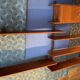 Scandinavian teak wall bookcase 1.8m x 1.1m