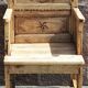 Fauteuil, chayère ou trône en bois, début 19ème siècle.