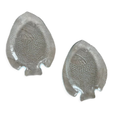 Assiettes vintage poisson verre arcoroc