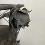 Vintage wrought iron plant holder Art deco Jugendstil