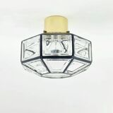 Pair Of Mid Century Glass Ceiling Lights Or Wall Lamps From Limburg, 1960s