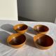 Lot de 4 petits bols marrons en verre H12 D13