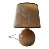 Lampe boule en bois