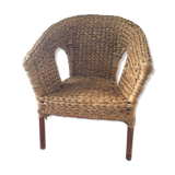 Children's armchair in braided sea rush