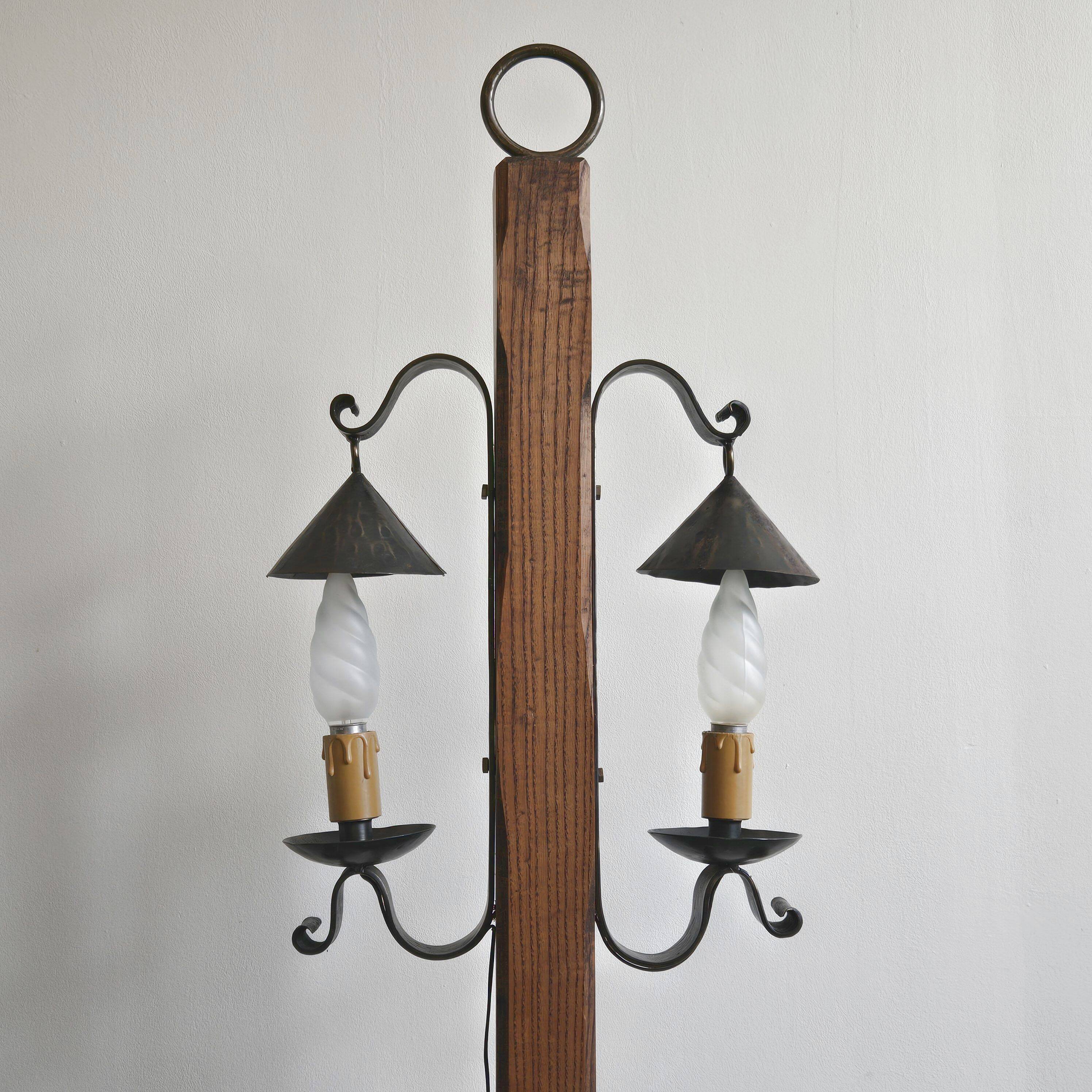 Vintage brutalist floor lamp 1970