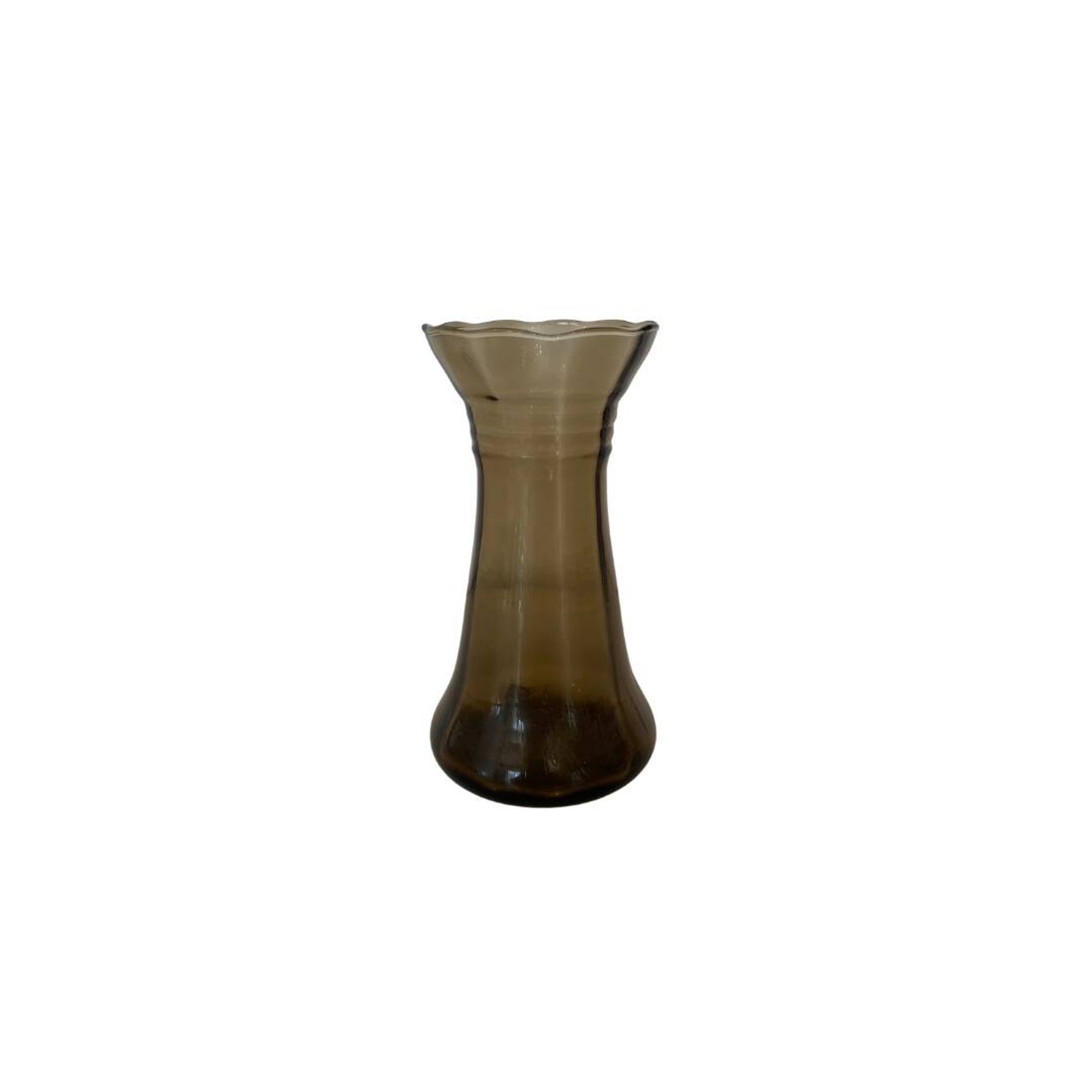 Vase en verre fumé