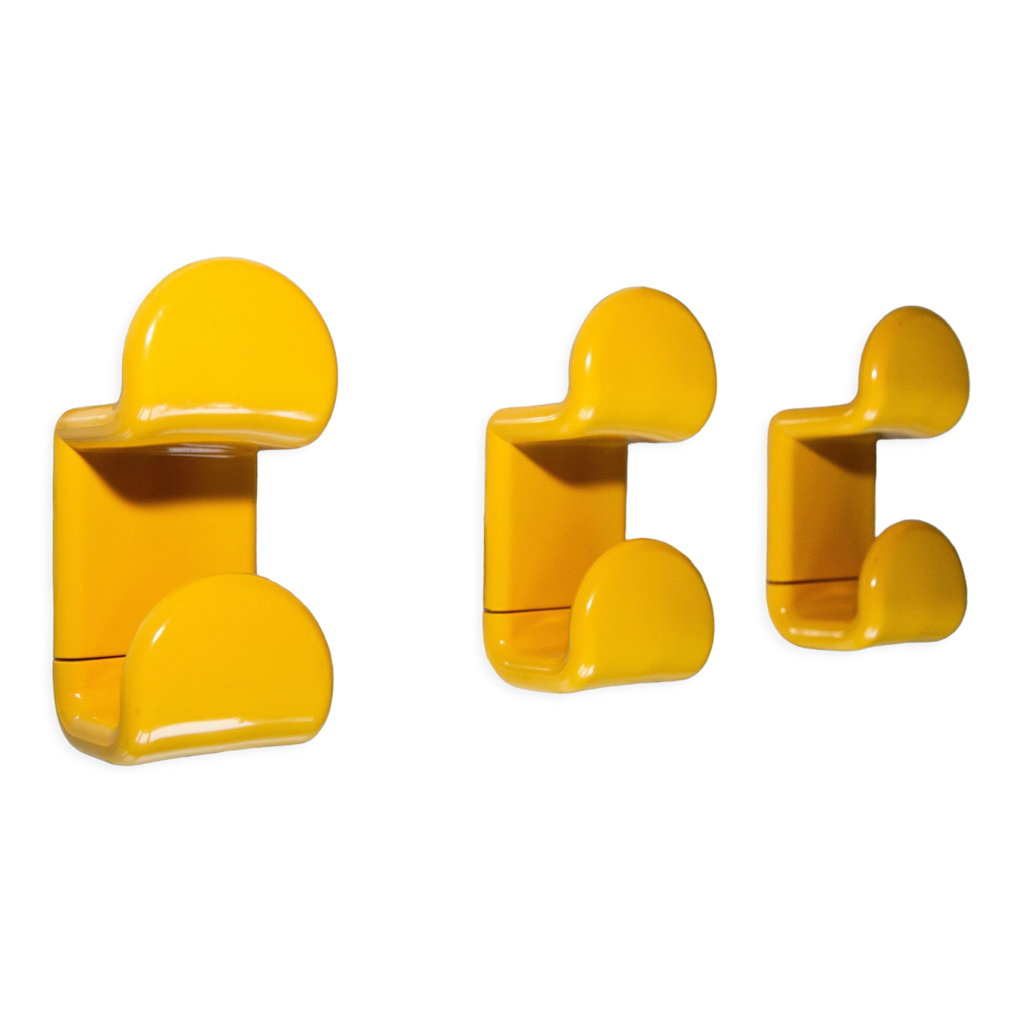 Ensemble de 3 patères Gedy, Ambrogio Rossari, 1970