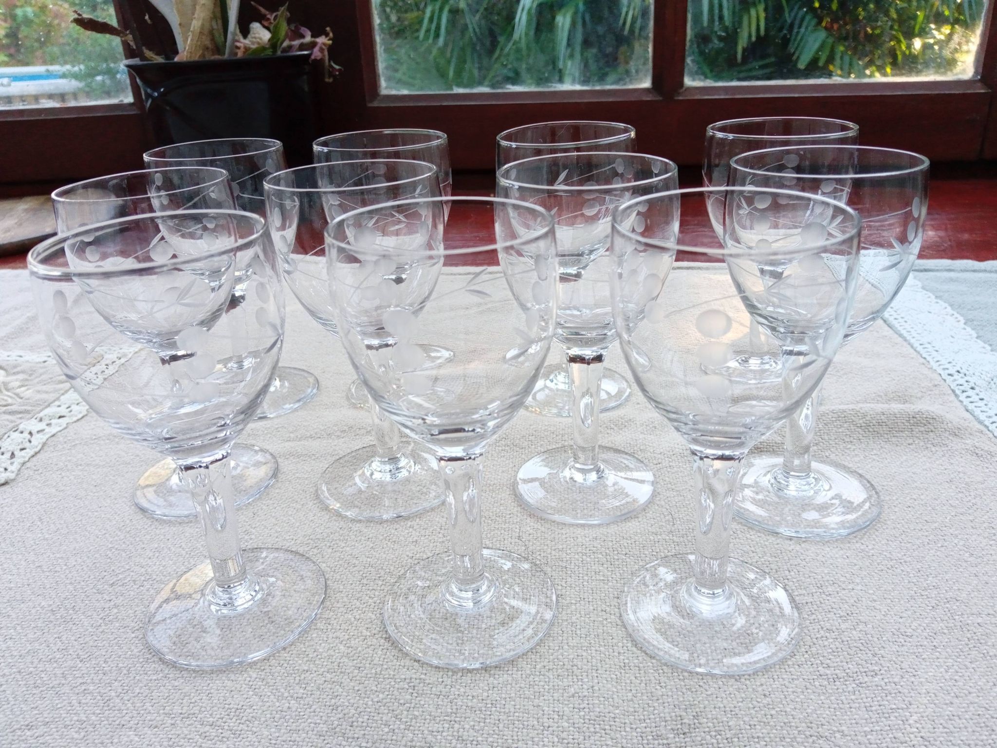 11 verres à pied années 40