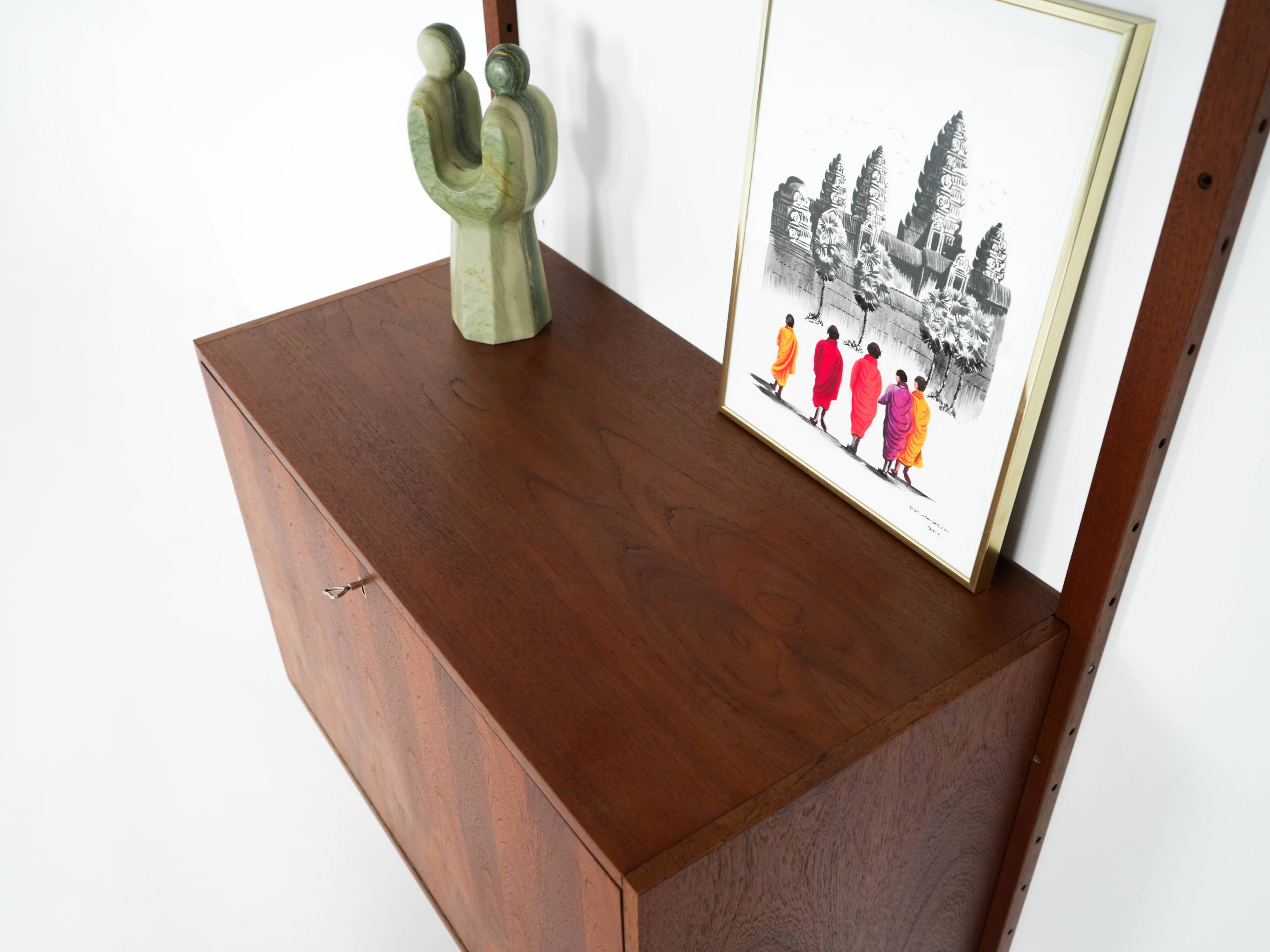 Teak shelving unit, Danish design, 1960s, made in Denmark
