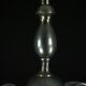 Art Deco Italian Chandelier in Nickel Brass and Frosted Glass, 1930s