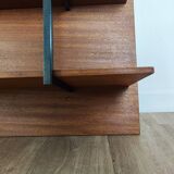 60' wall-mounted bookcase shelf