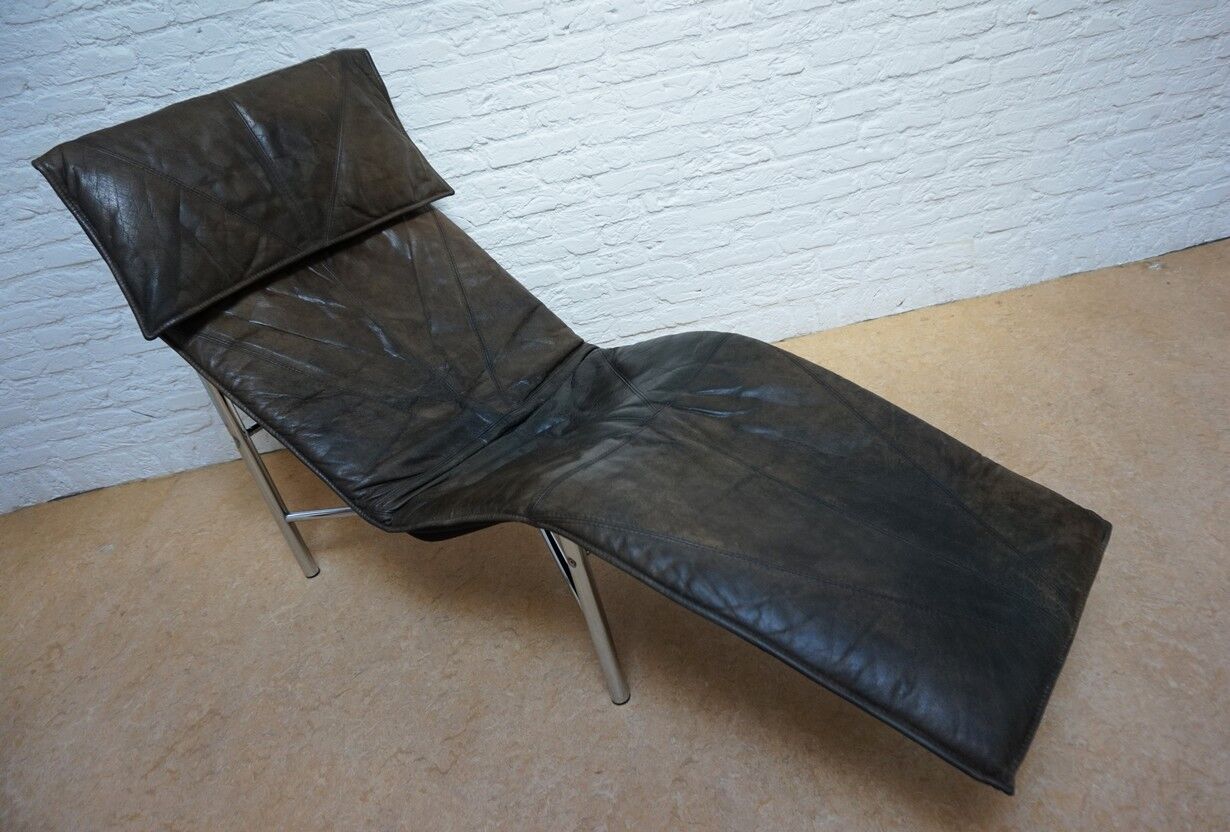 Swedish Leather Skye Lounge Chair by Tord Björklund for Ikea, 1970s