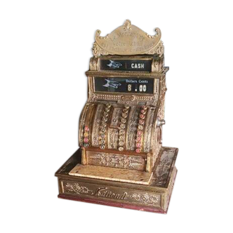 Old brass cash register late 19th century