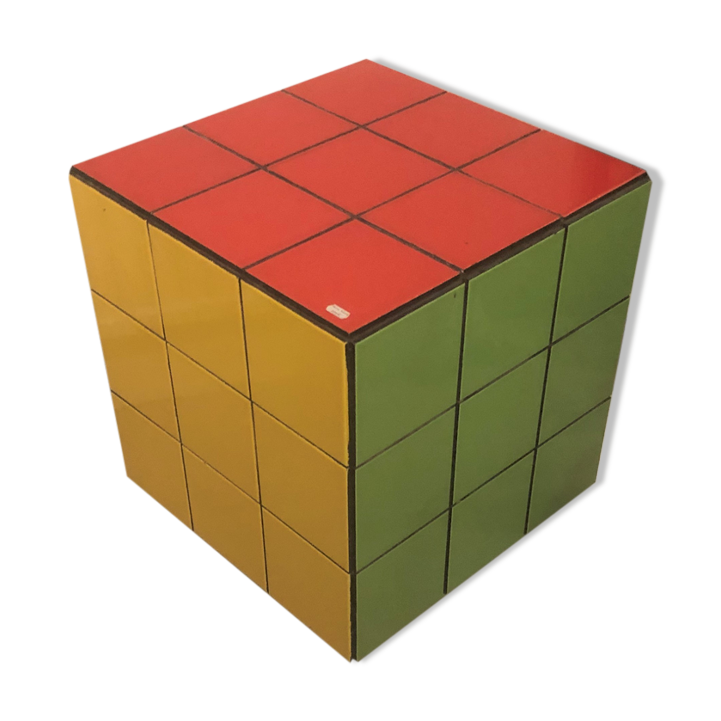 Vintage coffee table rubik's cube sofa tip faience tile