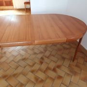 Vintage Scandinavian extendable table with double extension