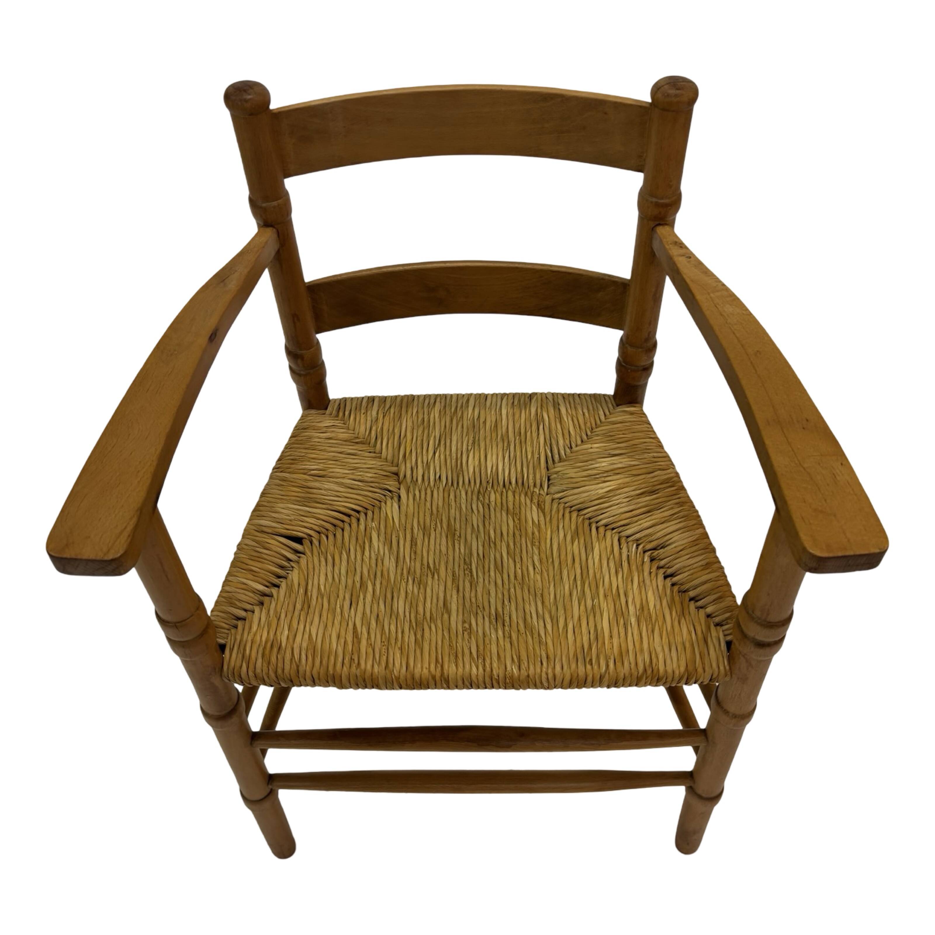 Art Deco chair minimalist oak wicker minimalist design