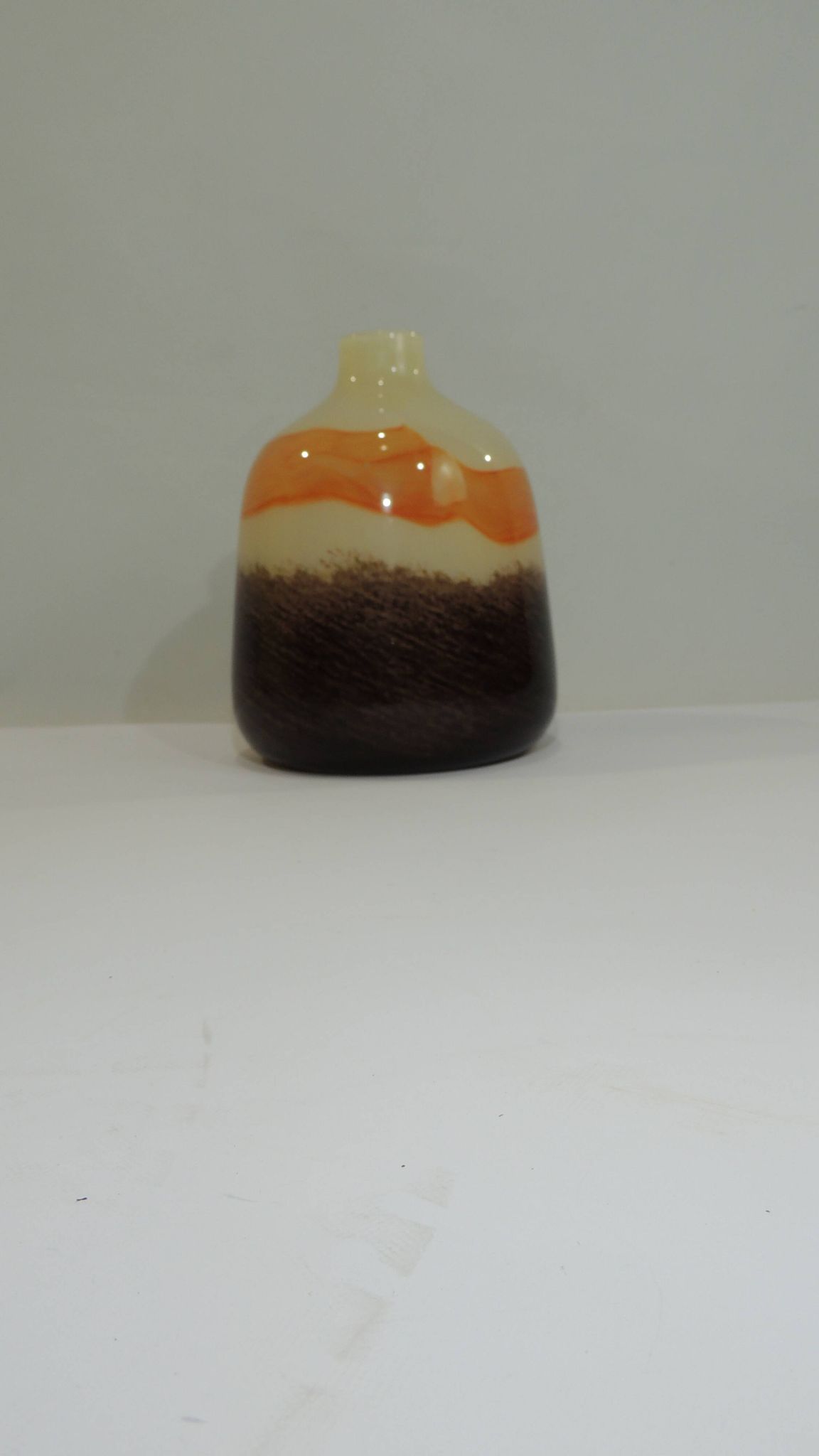 Vase à fleurs en verre  multicolore de Murano/vintage