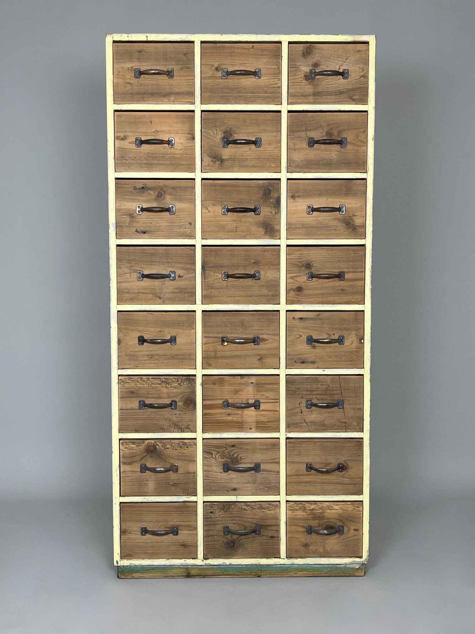 Vintage Industrial Wooden Filling Cabinet, 1940's