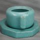 Octagonal blue-green ceramic pot and pouch Lifas / Alice Sordet-Bonifas (1902-1975)