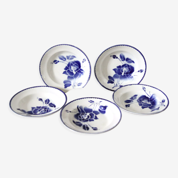 Set of blue plates Lonchamp