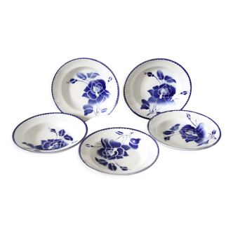 Set of blue plates Lonchamp