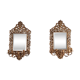 Paire d'appliques miroirs XIXème en bronze