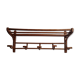 Old wall rack in curved wood, 1900s era