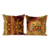 Set of 2 vintage velvet cushion covers 51x51 cm