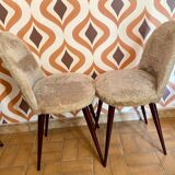Pair of chairs moumoutes 60s