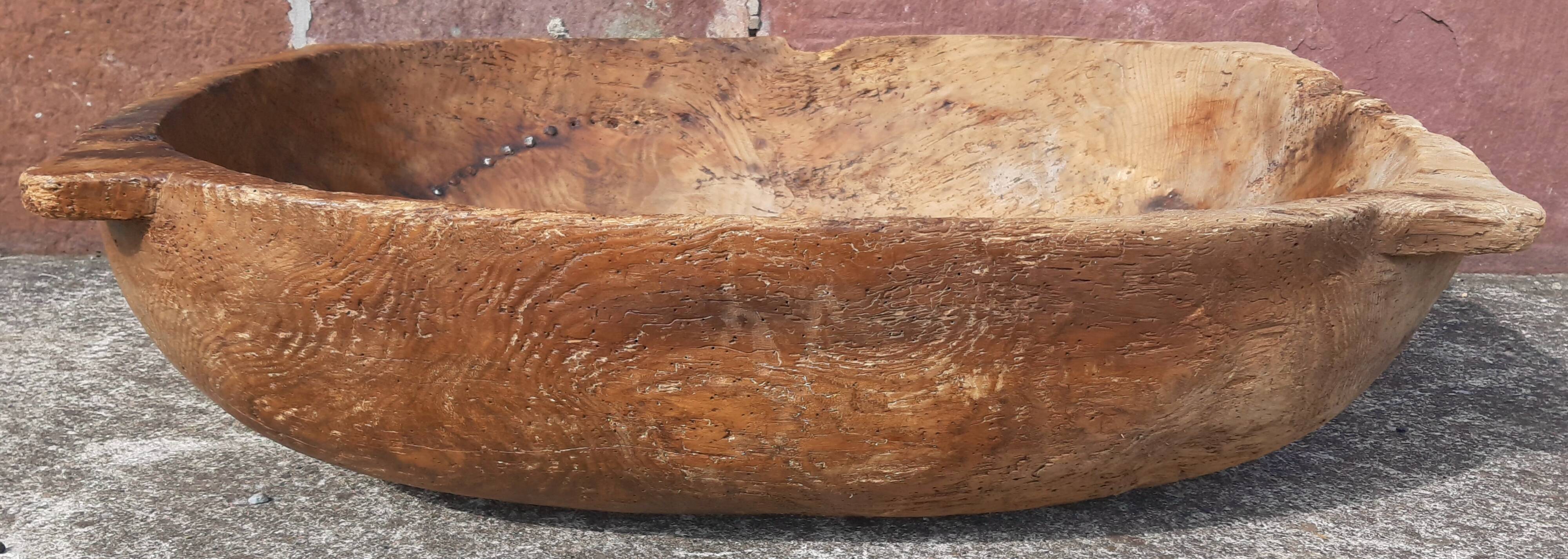 Old XXL planter or solid wood planter.